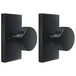 Newlaking Dummy Door Knob Interior Matte Black, Bifold and Closet Door Knobs Dummy Door Handles, 2 Pack
