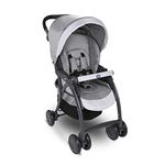 Chicco Simplicity Plus Stroller With Bumper Bar, Pram For 0-3 Years New Born, 4-Position Reclining Backrest, Linked Brakes & Shock-Proof Wheels, Large Extendable Canopy (Upto 15 Kgs, Grey)