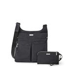 Baggallini Women's On Track Crossbody Handbags, Black, One Size