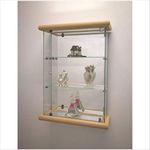 wall glass display cabinet VMBR1T (white oak wood)