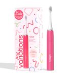 My Variations Kids Rechargeable Sonic Electric Toothbrush for Children – Recommended by Dentists – 2 Modes – 27 Stickers – 1 Month of Battery Life – Timer – Suitable for Ages 3 and Above (Pink, 3-12