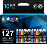 10 Pack 127 Ink Cartridge Replacement Remanufactured for Epson 127 T127 to use with NX530 625 WF-3520 WF-3530 WF-3540 WF-7010 WF-7510 7520 545 645 (4 Large Black, 2 Cyan, 2 Magenta, 2 Yellow)