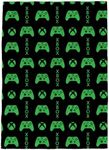 Xbox Controller Throw Blanket - Measures 46 x 60 Inches - Kids Super Soft Fleece Gamer Bedding