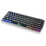 Mountain Everest 60 RGB Gaming Keyboard - 60% with Arrow Keys, lubed switches, Sophisticated Sound dampening and 5-pin hot-swap - Midnight Black (Linear 45 Keyboard, Black)