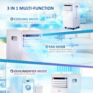 ALLAIR 8000 BTU Portable Air Conditioner – Compact Cooling Unit