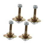 Yardwe Iron Rocking Chair Bearing, 4pcs Runner Furniture Bolts - Connecting Piece, Screws, Glider Rocker Parts for Rocking Chair, Dining Room Chair