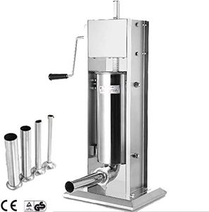 5L Meat Sausage Filler & Maker - Commercial Stainless Steel Vertical Stuffer New