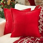 Topfinel Red Christmas Pillow Cover