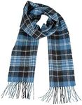 Briomhar Clark Ancient Tartan Scottish Scarf - 100% Lambswool Made in Scotland, Perfect Winter Scarf for Cold Weather