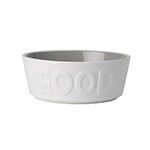 PetRageous 14013 Back to Basics Dishwasher and Microwave Safe Dog Food Bowl 6-Inch Diameter 2.25-Inch Tall 2.5-Cup Capacity for Medium Dogs and Large Dogs or Cats, White