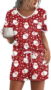Ekouaer Pajamas for Womens Set 2 Piece Soft Sleepwear, Chest Pocket