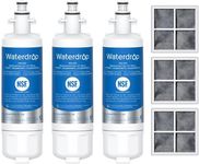 Waterdrop ADQ36006101 Replacement for LG® LT700P® Refrigerator Water Filter, Kenmore® 9690, 469690, ADQ36006102, LFXS30766S, RFC1200A, FML-3 and LT120F® Fresh Air Filter, 3 Combo