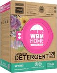 WBM Laundry Detergent Pods, Spring Fragrance Scent, 128 Count - HE Concentrated Laundry Pods With 10x Ultrapower Cleaning and 4D Laundry Stain Remover