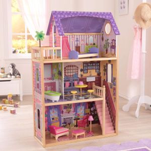 KidKraft Kayla Wooden Dollhouse – Multi-Level Playhouse for Kids