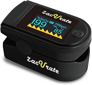 Zacurate 500C Elite Fingertip Pulse Oximeter Blood Oxygen Saturation Monitor with Silicon Cover, Batteries and Lanyard (Mystic Black)