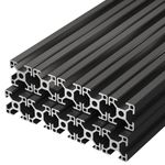 NETRCRHOM 10PCS T Slot 3030 Aluminum Extrusion 19.6 Inch,European Standard Anodized Linear Rail,for DIY 3D Printer and CNC Machine Black