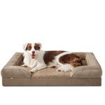 JOEJOY Large Dog Bed, Orthopedic Memory Foam Dog Beds, Washable Pet Bed, Brown, Fits up to 50lbs, Good for Doberman Pinscher, Sheltie, Border Collie, Australian Herding Dog