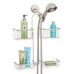 iDesign Forma XL Handheld Hose Hanging Shower Organizer, 23.62" x 16.99" x 4.83", Satin