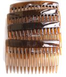 7 Centimeter Side Combs Hair Combs Pack of 4 Tortoiseshell