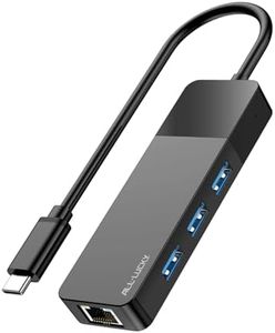 ALL-LUCKY USB to Ethernet Adapter, 4 in 1 USB C to Ethernet Adapter Hub with 3×USB 3.0 Ports, 1000Mbps Network HUB for MacBook, Dell XPS, Surface, HP Laptops (for USB-C Phones & iPad)