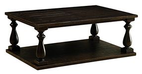 HOMES: Inside + Out IDF-4420C Aiden Coffee Table Dark Walnut