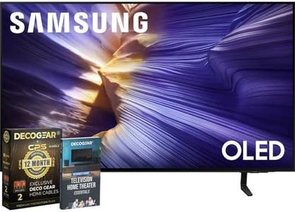 Samsung 42 inch OLED 4K S90F Smart TV (2025) Vision AI, OLED HDR+, Glare-Free Bundle with CPS Exclusive 1-Year Protection & Deco Gear Complete Home Theater Beginner's Guidebook