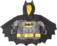 Western Chief Kids Boy's Batman Caped Crusader Raincoat (Toddler/Little Kids), Black Fa14, 5-6