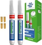 PECTRO Tile Grout Pen White | Pack x 2 Units Tile Paint Marker | Restore and Renew Grout Lines in bathrooms & Kitchens | White Joints Like New | Waterproof Anti-Mould (0,27oz - 8ml) Grout Reviver