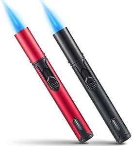 Urgrette 2 Pack Butane Torch Lighter, 6-inch Refillable Pen Lighter Adjustable Jet Flame Butane Lighter for Grill BBQ Candle Camping (Gas Not Included) Raven & Ruby