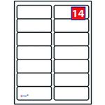 14 Labels per A4 Sheet, 100 Sheets 1400 Labels Total, Self Adhesive Address Mailing Printer Labels–Compatible with Inkjet and Laser Printers – Printable Sticky Sheet Labels