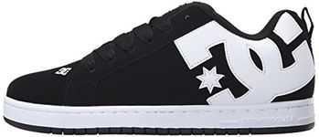 DC Men's Court Graffik Sneaker, Black, 12 M US