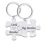 Brother Gifts from Brother Matching Keychains for 2 Big Brother Little Brother Keychain for Brothers Birthday Christmas Gift from Brother Puzzle Piece Key Ring Set