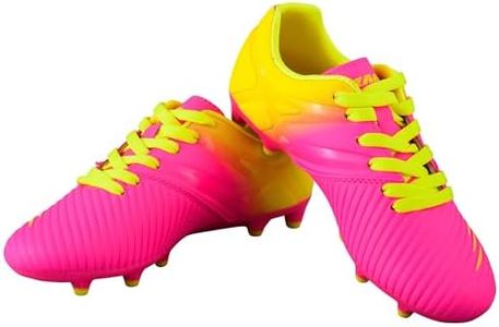 Vizari Liga FG Soccer Cleats for Kids | 100% Synthetic Football Cleats for Comfortable Wear | Water Resistant Two Tone Soccer Shoes with Anti-Stretch Lining for Flexible Indoor and Outdoor Play,