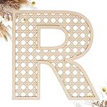 Wooden Rattan Letters 8 inch Wood L