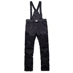 FeMereina Women´s Insulated Ski Bibs Waterproof Snow Pants Windproof Snowboarding Overalls Pants with Detachable Suspenders (Black, XX-Large)