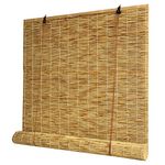 Sunshade/Eco Reed Curtains,Breathable Bamboo Roll Up Window Blind,Lifting Shutters,Bamboo Roller Blinds,Roman Blinds Louver,Partition Blind Sun Shade,50-160cm Wide (W50xH130cm/W20"xH51.2")