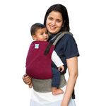 Kol Kol Baby Carrier Newborn Bag,100% Hand Woven Cotton,Light-Weight,Safe&Ergonomic Baby Carry Bag&2 Carry Positions,For 4 Months To 3 Year Old Baby,Maroon-Suitable For Men&Women. Without Hood