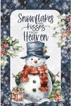 DEXSA Snowflakes Are Wood Frame Wall Plaque 4"x6" | Made in the USA | Wonderful Gift | Inspirational Sentiment | Metal Hanger and Easel on Back | Self-Standing or Wall Hanging