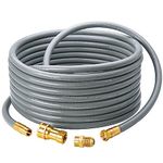 CALPOSE 40 Feet 1/2 inch ID Natural Gas Grill Hose with Quick Connect Fittings, Natural Gas Line for Grill, Pizza Oven, Heater and More Low Pressure Appliance