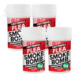 CritterKill 5g Professional Flea Killer Smoke Bomb Fogger Four Pack - Targets Fleas in Carpets, Pet Bedding and More - Treats 160m3