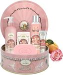 Un Air d'Antan Spa Gifts for Women, Gift Basket for Women, Spa Gift Set, Gift Set for Women, Hand Cream for Women, Gifts for Mom - 4 Products (Rose)