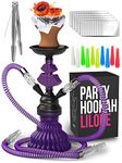 Shisha Set with 2 Hose 11" Premium Portable Mini Hookah Complete Set Hookah Glass Vase - Premium Hookah Set with 2 Hose 11" Portable Mini Hookah Complete Set Hookah Glass Vase - Hookah Machines