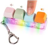Byhoo Fidget Keyboard - 3 Types of Touch, 3 Speed Colored Lights, Linear Clicker Toy to Relieve Stress