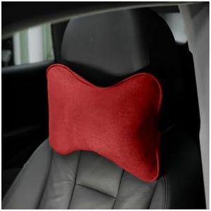 Osilly Car Headrest Pillow, Soft Comfortable Breathable Memory Foam Ergonomic Design Automotive Neck Pillow Cushion with Adjustable Strap for Neck Pain Pressure Relief, Universal Fit（Red）