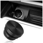 Car Cigarette Lighter Cover,Dustproof Cigarette Lighter Plug Cover with Rubber O Rings for Car Decorations & Protections,Universal Cigarette Lighter Cap for Car SUV Truck Marine (Black)