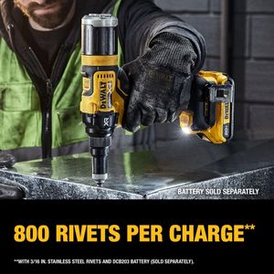 DEWALT 20V MAX XR Cordless Rivet Tool, 3/16” – Bare Tool