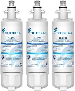 Filterlogic 469690 ADQ36006101 Refrigerator Water Filter, Replacement for LG® LT700P®, Kenmore 9690, 46-9690, 469690, ADQ36006102, LT700PC, WSL-3, LFXS30766S, LFXC24726D, Pack of 3, Package may vary