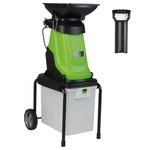 TANGZON 2800W/3000W Garden Shredder, Electric Wood Chipper with 45mm Cutting Diameter, 4500rpm Speed, SK5 Dual-sided Blades & 50L Collection Bin, Garden Mulcher for Branches (3000W, 55x44x106cm)