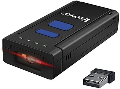 Portable Bluetooth Barcode Scanner Wireless, Eyoyo 2877 CCD Mini Handheld CMOS UPC Barcode Reader Compatible for POS, iPad, iPhone, Android Phones, iOS Work for Store, Book, Library Inventory