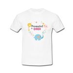 Designer Unicorn Promoted to Dadi printed polyester Round Neck Casual T-shirt (white) Large 40